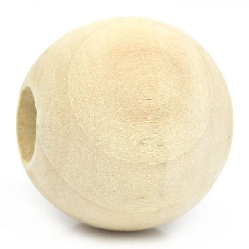 

2019 New 20PCs Wood Spacer Beads Round Ball Natural 25mm Dia.(1") (Over $120 Free Express)