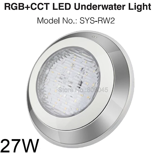 Milight SYS-RW1 DC24V 12 Вт RGB+ CCT подводный светодиодный светильник для бассейна IP68 2,4 г пульт дистанционного управления/DMX512/WiFi приложение Alexa управление - Испускаемый цвет: SYS-RW2 Only