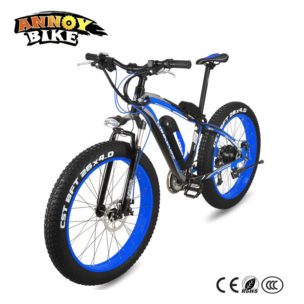 Aluminum Alloy Frame 26 Electric Snow Bike 27 Speed 4.0 Tyre 48v 500w Motor With 48V 18 Ah Lithuim Battery For Russian Friend