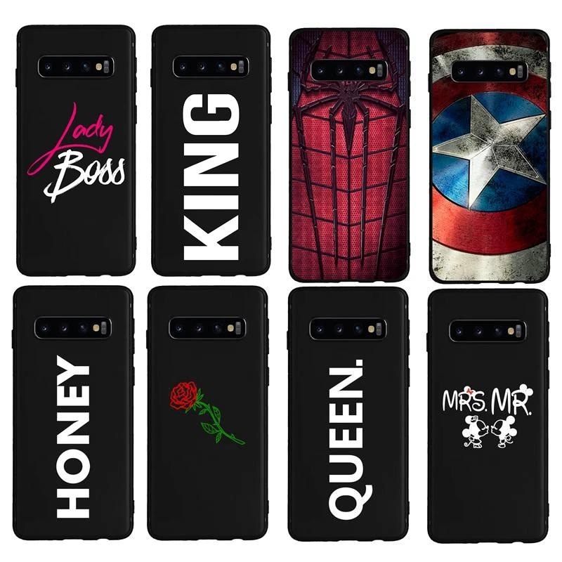 

Fashion Queen King Lady Boss soft Case For Samsung S10 S9 S8 Plus Note 8 Note 9 S7 edge Phone Cover Capa Coque Funda