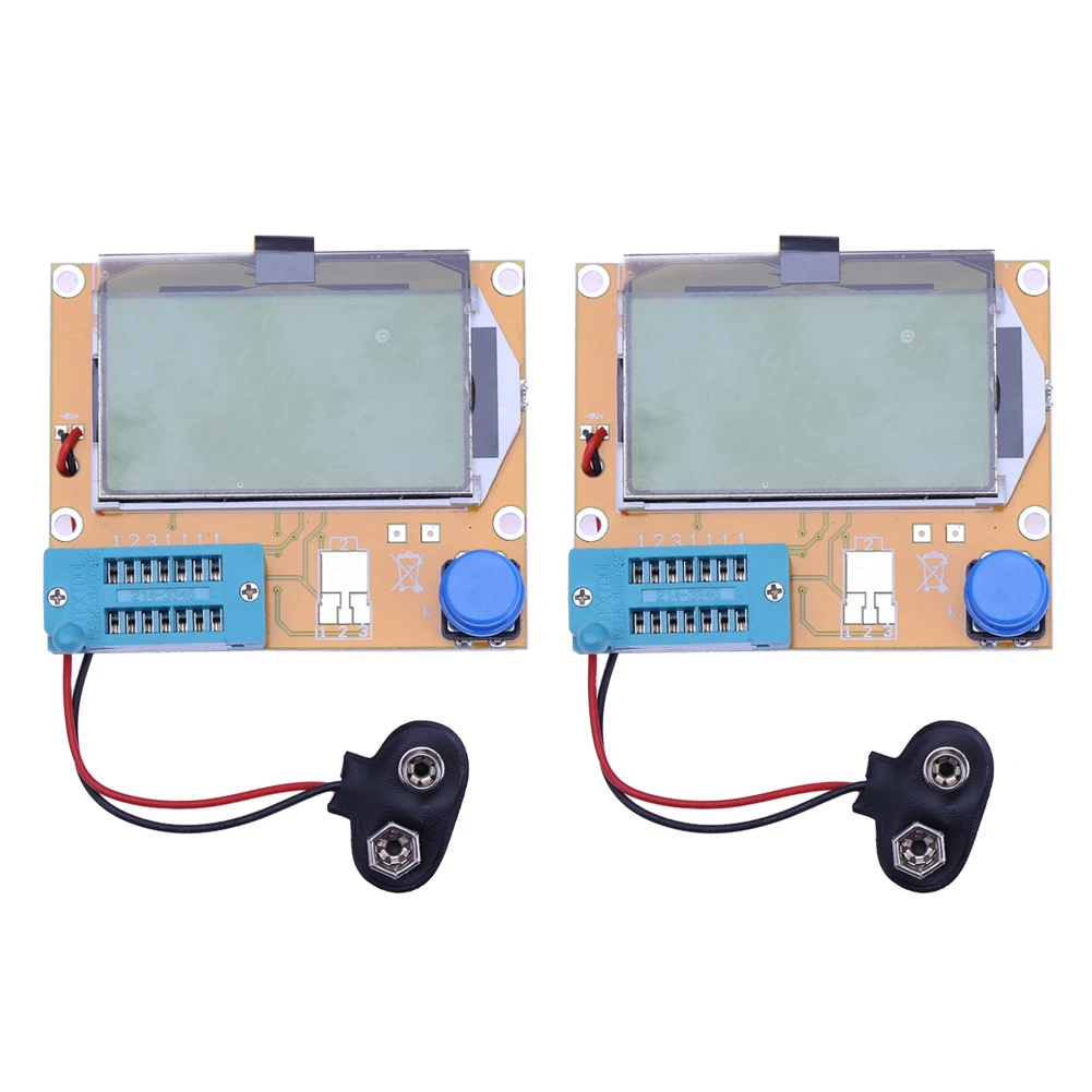 

2X LCR T4 ESR Combo Digital Transistor Tester Diode Triode Capacitance indutor resistor MOS/PNP/NPN + Teste clipe