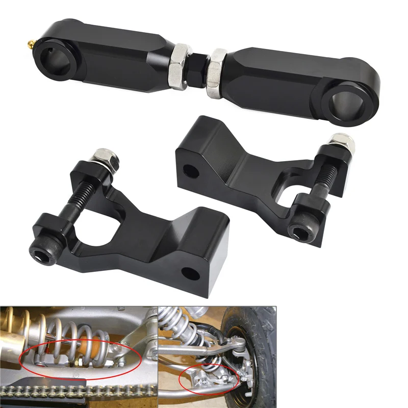 Front Rear Lowering Kit A-arm Shock Swing-arm Lower Mounts For Yamaha Raptor350 YFM350 2004-2013 Raptor660/R YFM660R 2001-2005