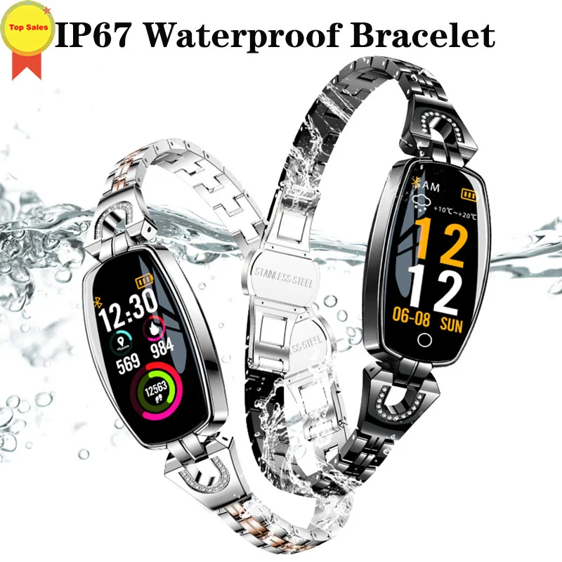 

2019 Women Lady Fashion Smart Wristband Heart Rate Blood Pressure Girl Smart Bracelet Fitness Tracker Smart Watch Band Female