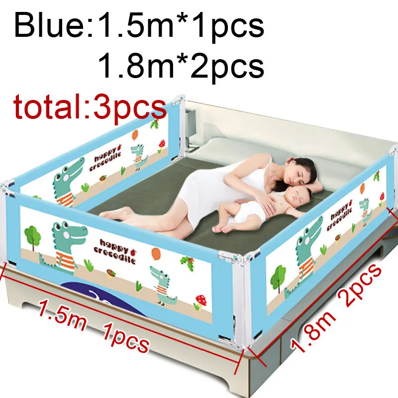 IMBABY ограждение для детской кроватки детский манеж - Цвет: 1.5m 1.8m 1.8m