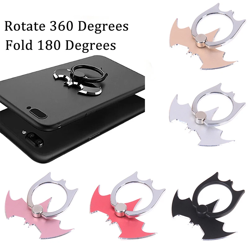 1pc Ring Holder Compatible With  Phone & Tablet Luxury 360 Degree Metal Bat Finger Ring Mount Stand Holder for Phone