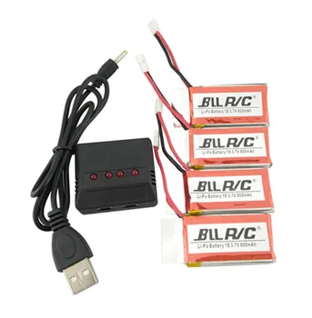 

BLLRC 4PCS 3.7V 800mAh battery Syma X5C X5S X5SW X5C-1 H5C SS40 FQ36 T32 T5W H42 battery Quadcopter Spare Parts
