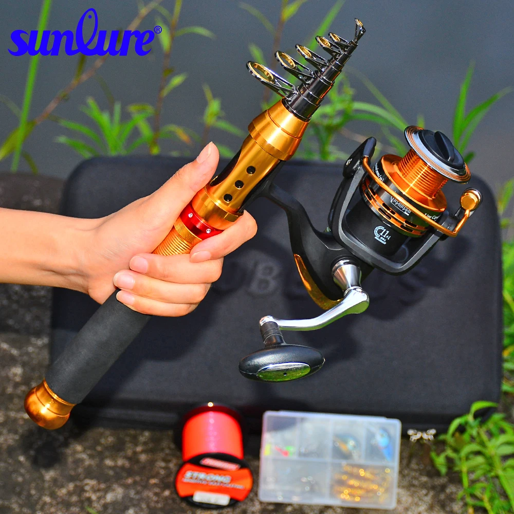 Sunlure 1PC 1.8M-2.7M High Carbon Telescopic Fishing Rod 9/11 SectionS Metal Handle Sea Tackle With Bag | Спорт и развлечения