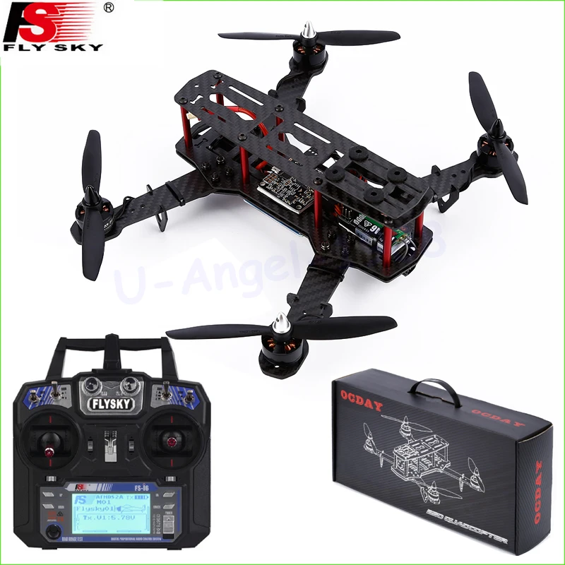 Mini FPV250 250mm 250 Carbon Fiber Quadcopter kit 4 Axles with flysky fs i6 Remote Control