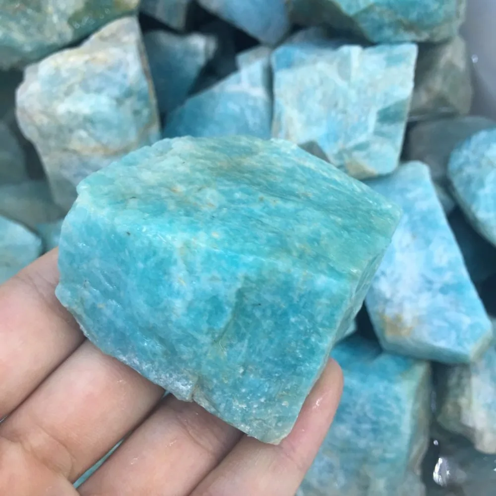 1pc Big Size Natural Raw Amazonite Rough Amazon Stone Natural Quartz Crystals Mineral Energy Stone For Healing Stones Aliexpress