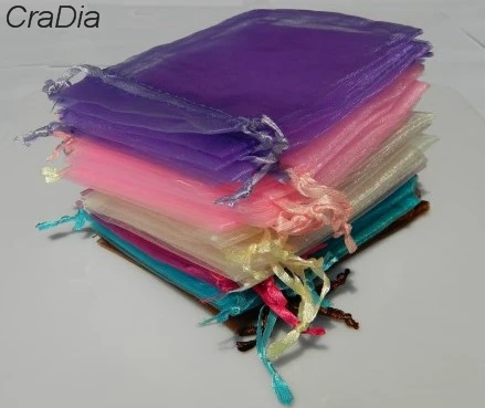 Epackfree 100 шт 9*7 9*12 10*13 10*15 Organza органза ювелирные сумки Embalagem Para Presente Рождественские Свадебные подарочные сумки