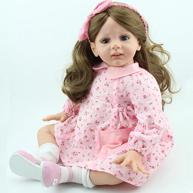 

60 cm toys for girls Silicone girl doll Reborn Toys 24in Lifelike Reborn baby toys born babies Juguetes Babies Toy Brinquedos