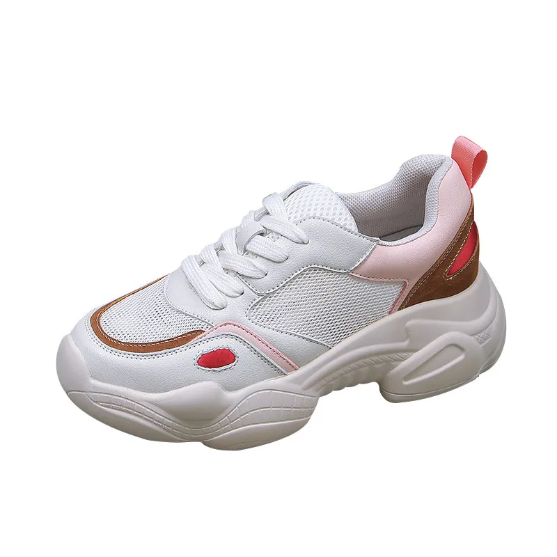 

New casual women's shoes summer hot mesh thick platform sports shoes fashion comfortable soft breathable women's single shoes