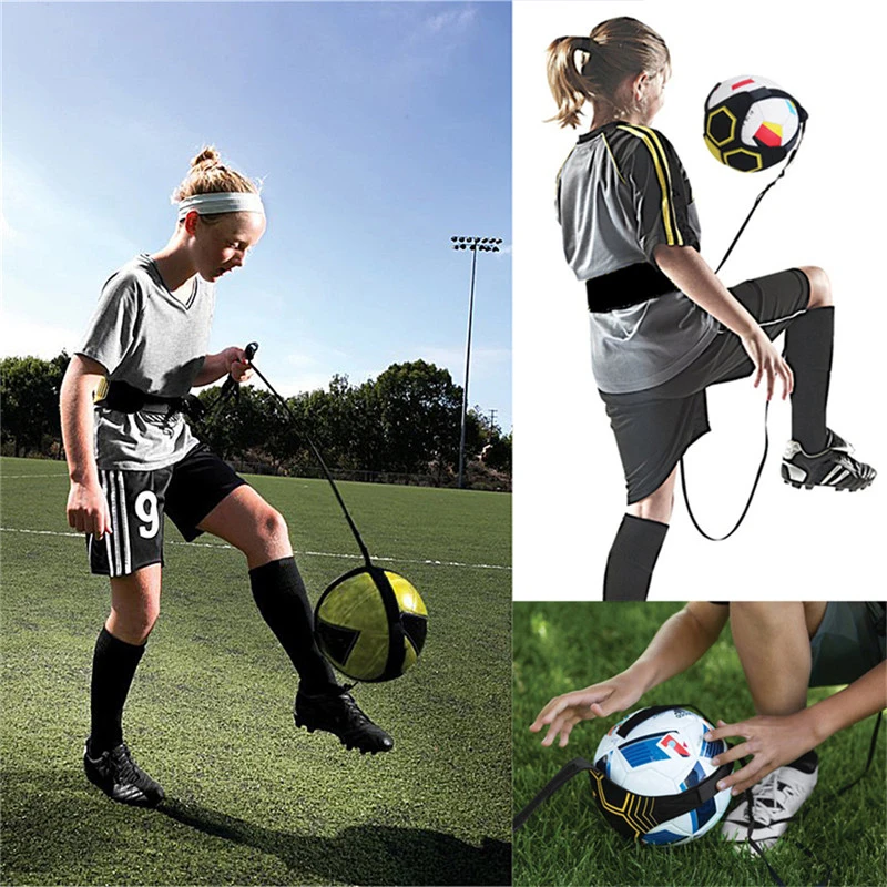 Soccer/Volleyball/Rugby Trainer Solo Practice Training Aid Control Skills Adjustable Waist Belt for Kids and Adults Football Kick Trainer Soccer Training Belt