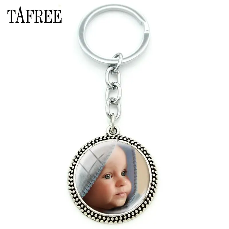 

TAFREE DIY Pendant Key Chain Personalized Custom Keychain Baby Family Lovers Photo Keyring Key Chain Rings Holder for Gifts NA01