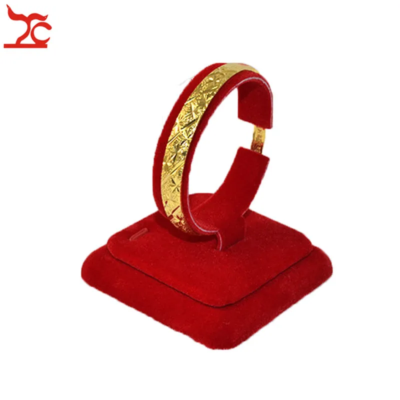 Lux нержавеющая сталь Jewelry дисплей стойки красный бархат кольцо браслет подвесной органайзер Серьги Часы окна Стенд Комплект