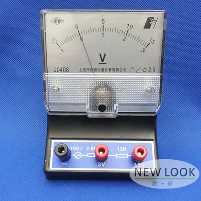 Физика Электрический обучающий инструмент Вольтметр постоянного тока Двойной диапазон 2,5 уровень 3 в 15 в измеритель напряжения