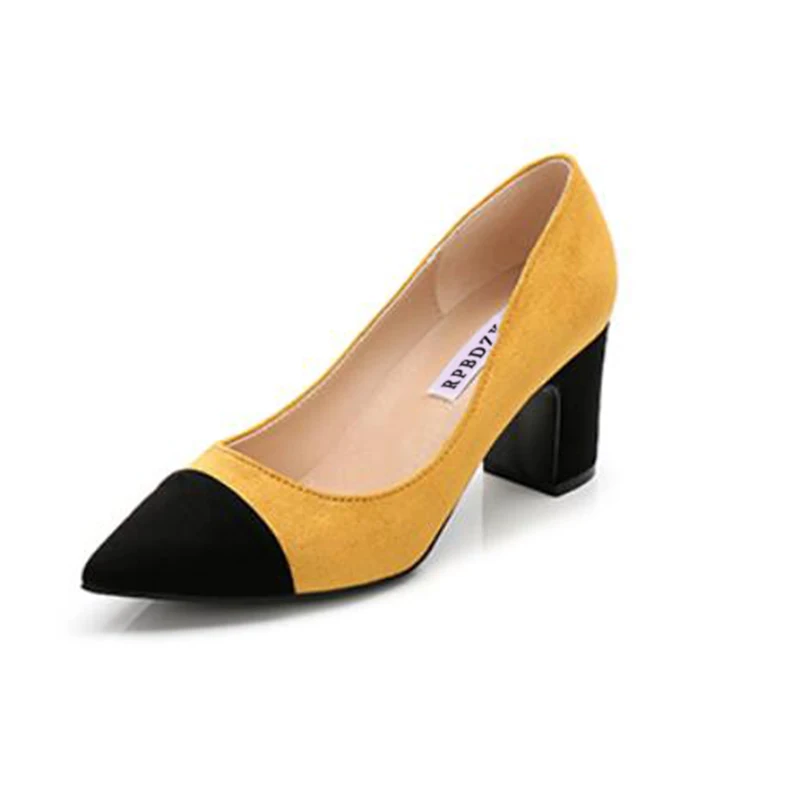 yellow 3 inch heels