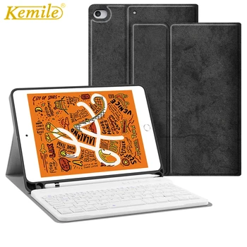 

For iPad mini 5 7.9 Case Bluetooth Keyboard W pencil holder Smart stand soft Cover For New iPad mini 4/5 7.9 case Keypad klavye