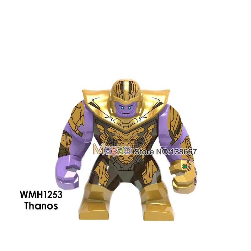 

New Avengers Endgame Thanos Big Size Infinity Gauntlet Power Stones Gloves Marvel Building Block Toys For Children