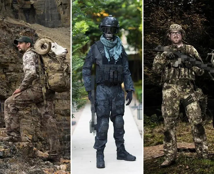 Мужская и женская военная тактическая Униформа куртка+ брюки A TACS FG рубашка брюки униформа набор Открытый Охота ghillie Костюмы