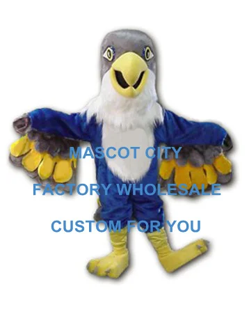 

Best Sell Blue Falcon Mascot Costume Adult Size Cartoon Character Eagle Bird Mascotte Mascota Outfit Suit Fancy Dress SW1139