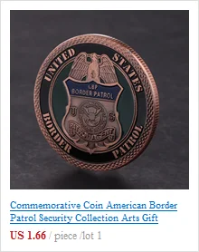 Памятная монета Американский погранпатруль безопасности коллекция искусство подарок сувенир
