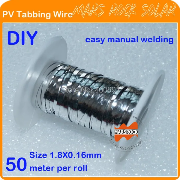 50 метров 2x0,15 мм или 1,8x0,16 мм проволока для солнечных батарей, солнечная сварочная проволока, Солнечная Соединительная проволока для Солнечная батарея своими руками