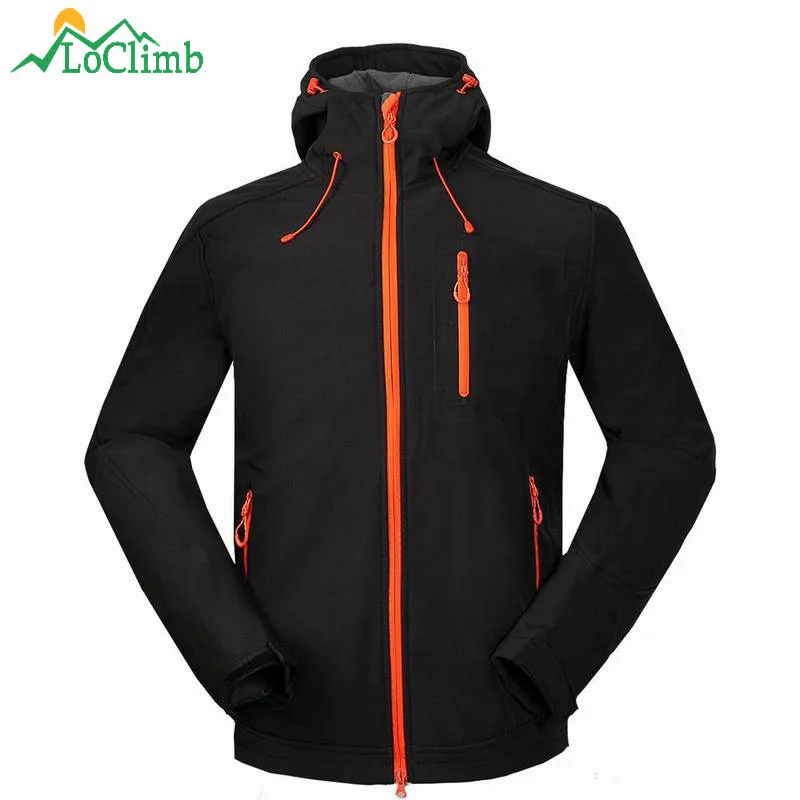 Мужская водонепроницаемая флисовая куртка LoClimb для походов и альпинизма AM102|hiking