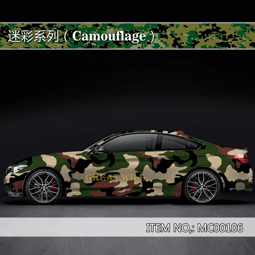 Black Gray Camouflage Vinyl Wrap Film Auto Sticker Vinyls Film Camouflage Car Wrap For Car Wrapping Matte Glossy Air Bubble Free