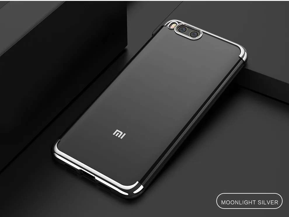 FLOVEME Luxury Plating TPU Silicon Phone Case For Xiaomi mi 6 Coque Gold Plated Ultra Slim Transparent Cover Case For Xiaomi mi6 (1)