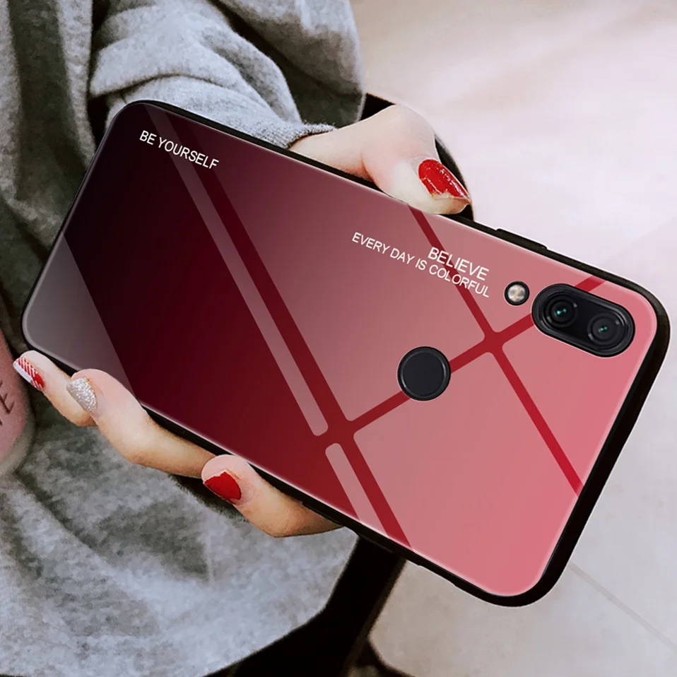 Glass Case For Xiaomi Redmi Note 7 6 Pro 5 Plus 6A Cover Pocophone F1 Case for Xiaomi Mi 8 Lite 9 SE Mi A2 Lite Mix 2s Max 3 A1 (8)