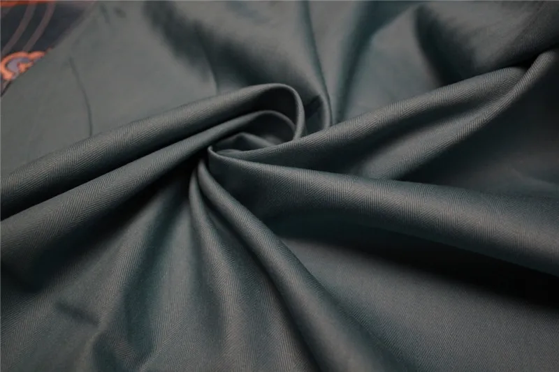 Waliicorners New Luxury silk cotton bedding set blue black satin duvet cover sets Bohemia style bed linen bedclothes 22 -2