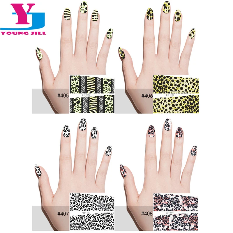 

6Pcs/Lot Sexy Leopard Panther Design Water Transfer Decals Sticker Art Decoration Full Cover Nail Patch DIY Water Decal Ongles