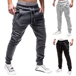 Мужские модные штаны-шаровары в стиле хип-хоп с эластичной резинкой на талии и карманами на молнии