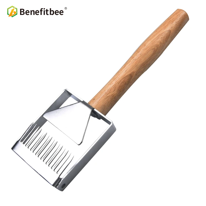 Benefitbee Uncapping Fork Iron Honeycomb Honey Scraper Wooden Handle Beekeeping Tool Apicultura Equipment Uncapping fork