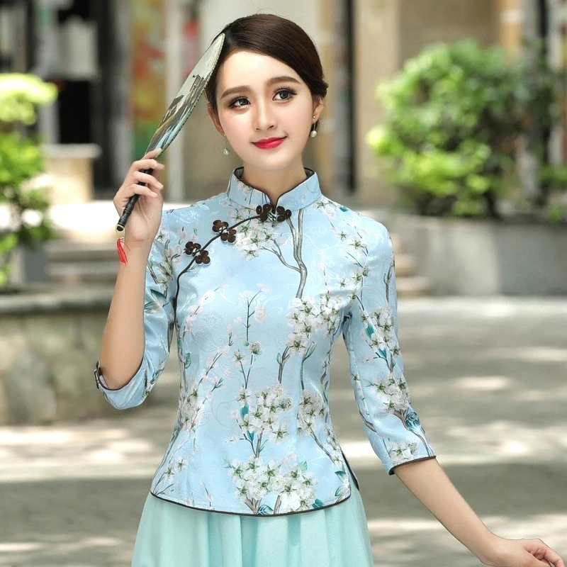 feminino china mujer verão novo padrão cheongsam