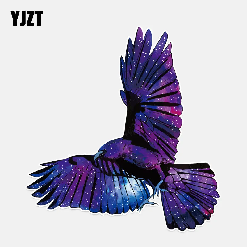 

YJZT 12.1*12.7CM Unique Crow Decor Car Modelling Sticker High Quality Colored 11A0327