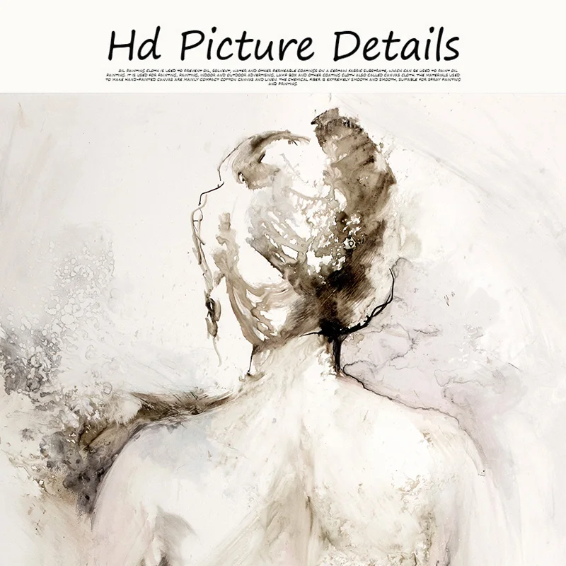 Абстрактная черно-белая женская сексуальная открытая спина картина маслом на холсте плакаты и принты скандинавские настенные картины комнаты Куадрос