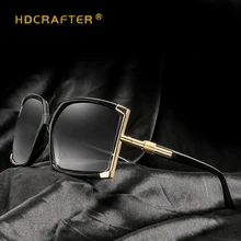HDCRAFTER солнцезащитные очки для женщин, фирменный дизайн, большие квадратные солнцезащитные очки, UV400, высокое качество, солнцезащитные очки lunette de soleil