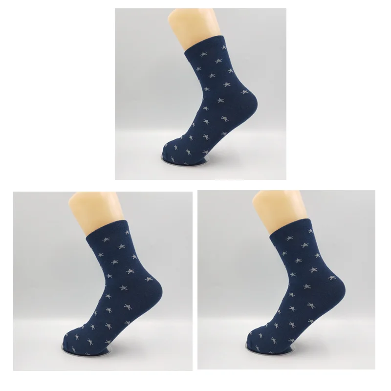 

IOLPR 3PCS/lot High quality black casual business men socks cotton comfortable breathable wild solid color funny happy socks
