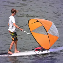 42 "/108 cmSAIL складной каяк лодка ветровой парус надувной мат для водной йоги парусное каноэ ход весло гребные лодки ветер прозрачное окно