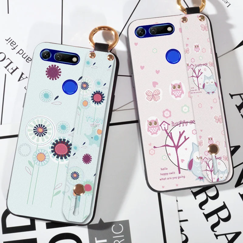 

Owl Ring Strap Cases For Huawei P Smart 2019 Russian Holder Back Cover For Huawei Honor View 10 20 V10 V20 Scrub Case Shell