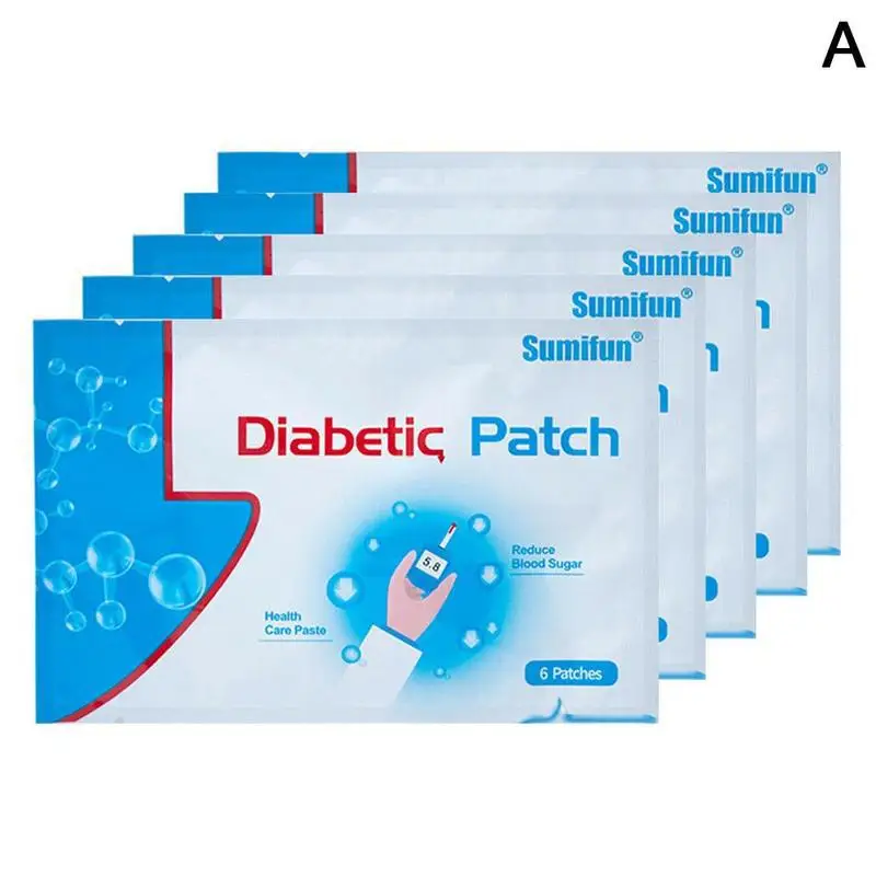 Диабетический пластырь для лечения диабета лечение снижения уровня глюкозы в крови травяной диабет pacch сахарный баланс пластырь 5 мешков = 30 шт/10 мешков = 60 шт - Цвет: 30patches
