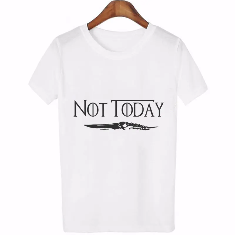 3 цвета, женская летняя футболка, Arya Stark Not Today, футболка с принтом,, модная уличная Футболка Harajuku, топы для фанатов Игры престолов - Цвет: 1936