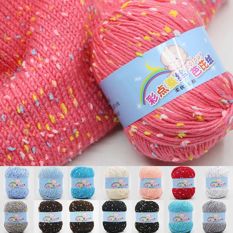 1pc Colored Milk Cotton Hand Knitting Yarn Baby Woolen Diy Weave Thread