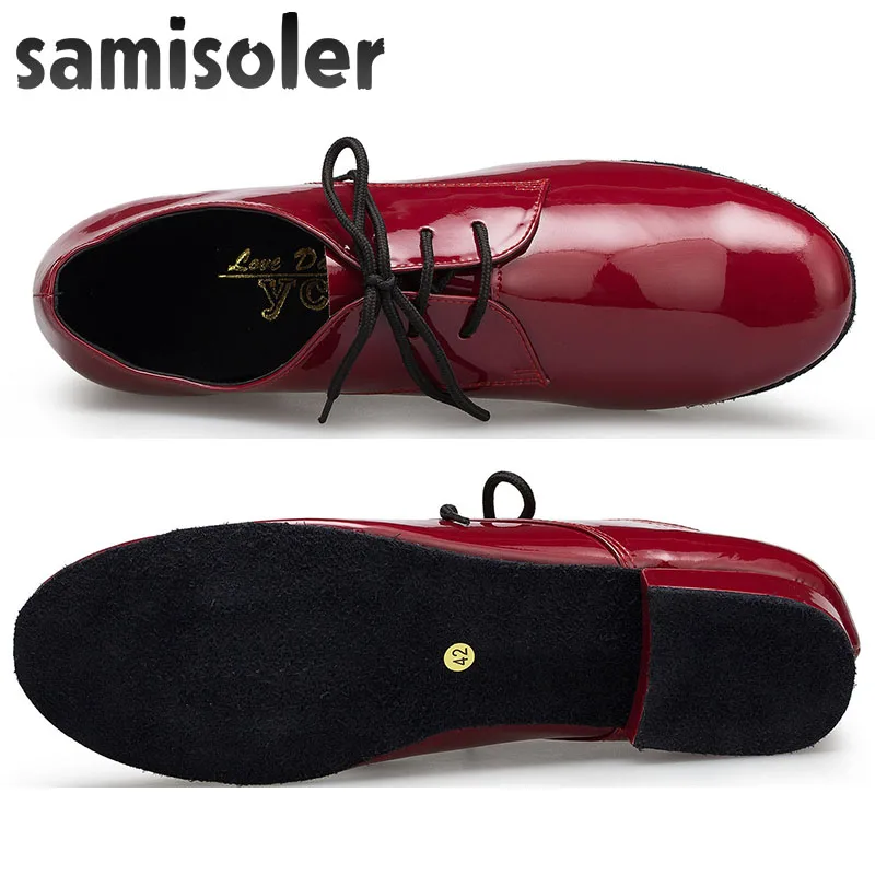 Мужские кожаные туфли Samisoler R для бальных танцев на плоской подошве современных