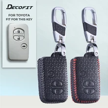 Роскошный качественный натуральная Кожанный чехол для Toyota Camry Prado Crown 4runner Venza Land Cruiser Prius Vitz Интеллектуальный Брелок чехол