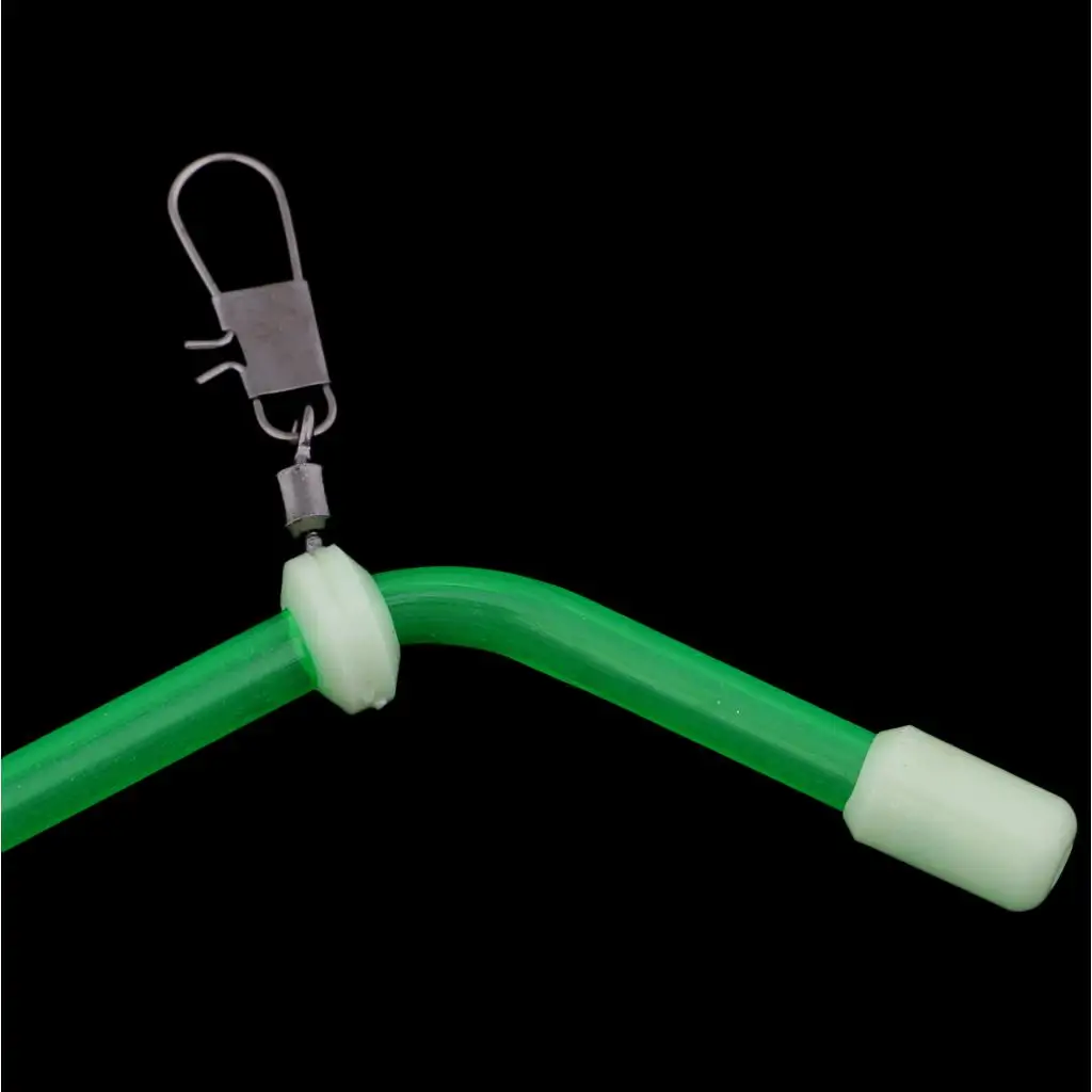 5Pcs  S/M/L  Plastic + Metal Anti  Booms with Snap and Swivel Luminous Fishing Rig Bent Booms Terminal Sea Fishing Tackle 