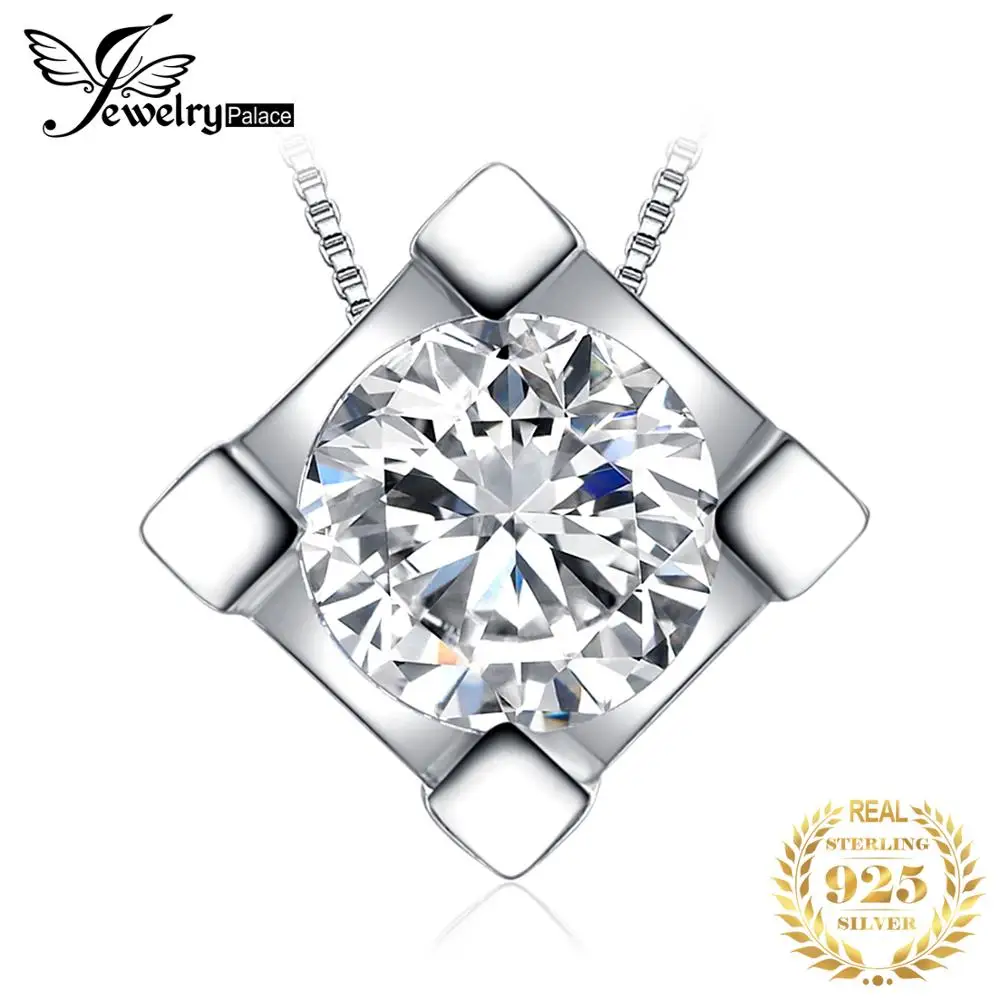 JewelryPalace Round 0.6ct Solitaire Pendant Real 925 Sterling Silver Jewelry For Women Not Include a Chain | Украшения и