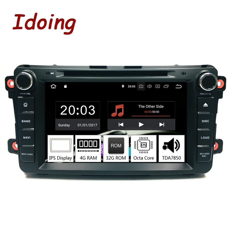Автомагнитола Idoing 2DIN на Android 8 0 для Mazda CX9 DVD плеер дюймов GPS навигация 4 Гб + 32 ГБ